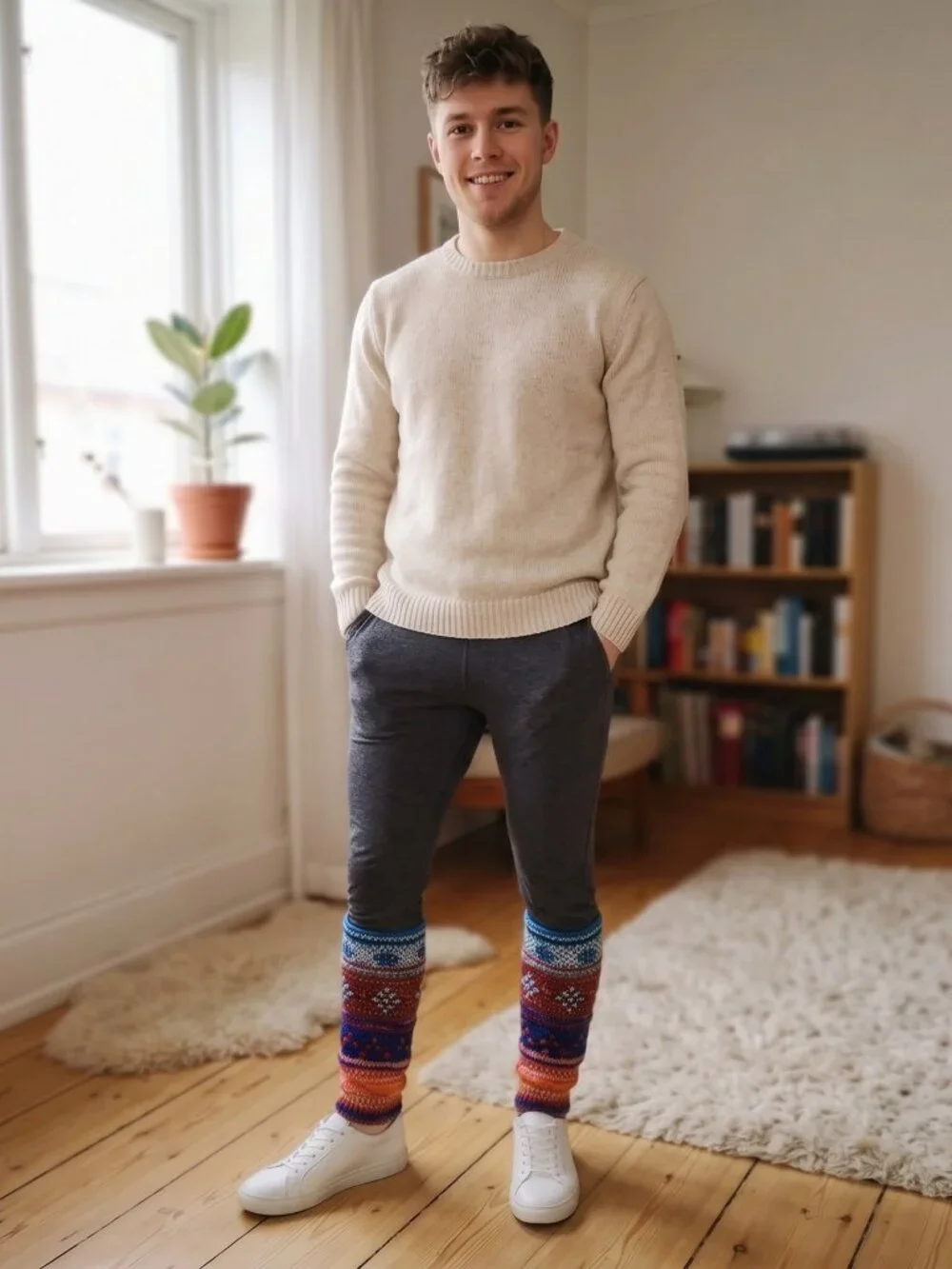 Andean Booties Hand-Knitted Wool Warm Winter Socks